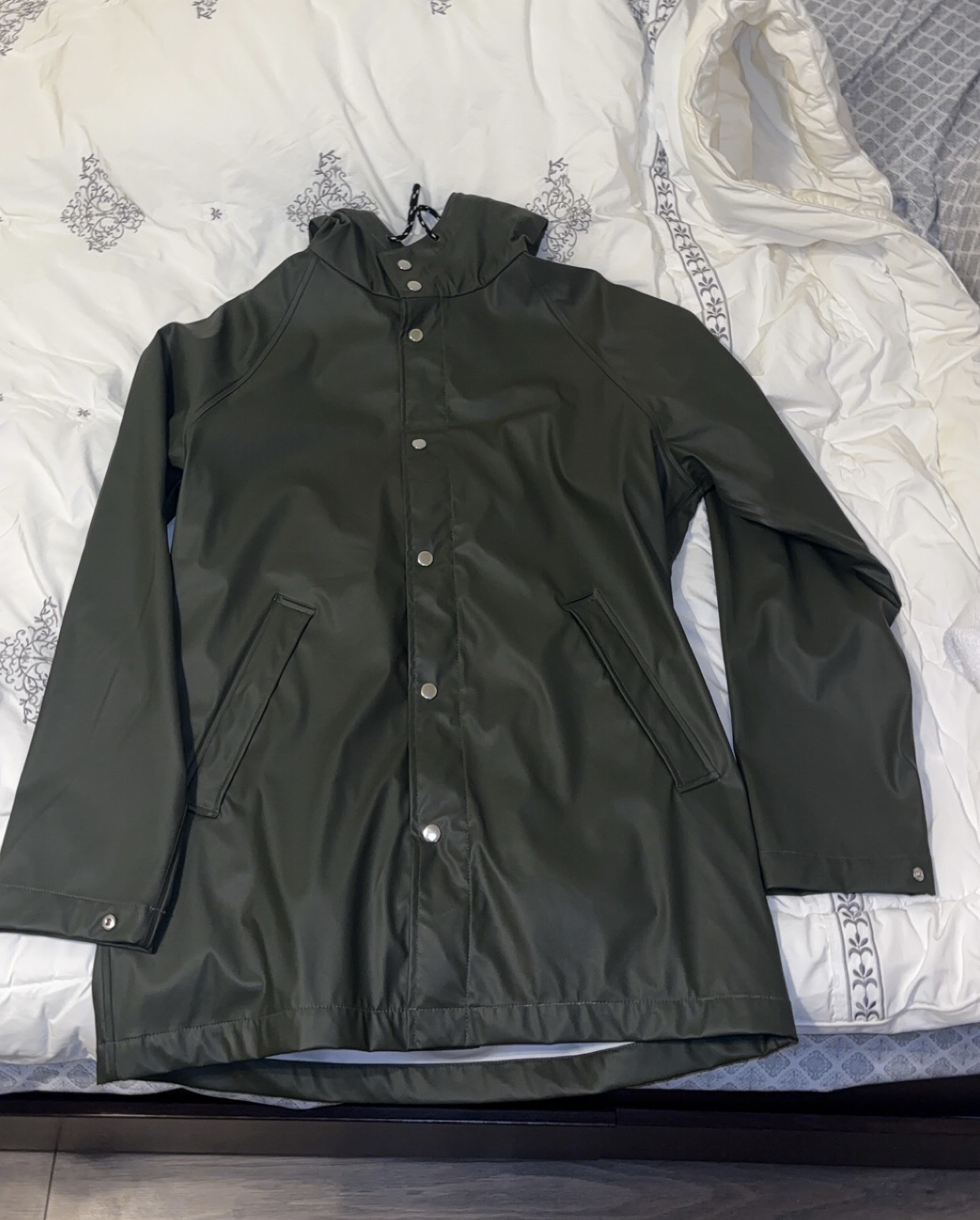 H&M Medium Army Green Raincoat